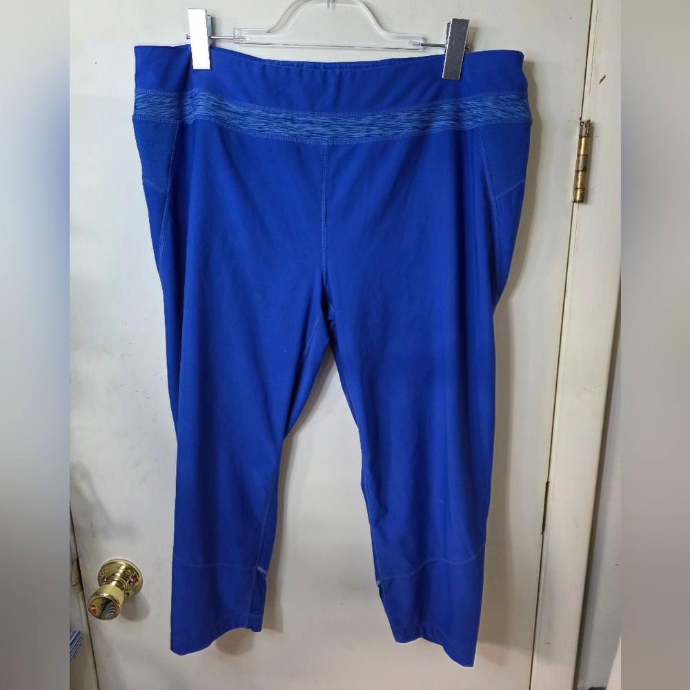 Talbots Blue Capri Leggings Plus Size 2X, Inseam  21"